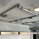 Motorized Overhead Garage Storage Lift System Installati