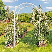 Amazon.com : VINGLI Vinyl Garden Arbor, PVC Wedding Arch for .