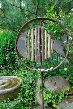 28 Wagon wheels ideas | garden art, garden projects, outdoor garde