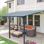 Metal Outdoor Pergola Gazebo Garden Awning Patio Canopy Rectangle .