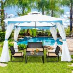 Tangkula 2 Tier 10'x10'patio Steel Gazebo Outdoor Canopy Tent .