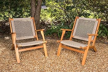 Amazon.com : Patio Sense 62773 Vega Natural Stain Outdoor Chair .