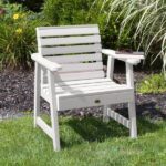 Highwood Weatherly White Recycled Plastic Outdoor Garden Chair AD .
