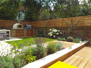 75 Partial Sun Landscaping with Decking Ideas You'll Love - April .