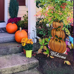 Amazon.com : Metal Pumpkin Yard Stake Sign Outdoor Fall Yard Decor .