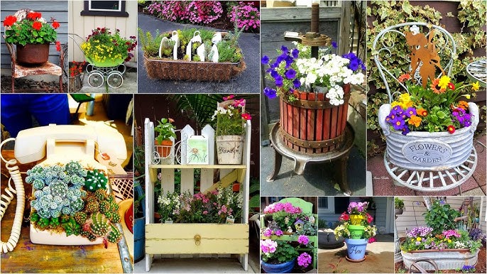 100 Rustic Vintage Garden Ideas! Recycle Old Things for Garden .