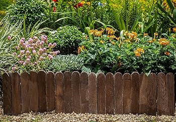 Amazon.com : JULMAI Wood Landscape Edging Border, 12" Tall by 40 .