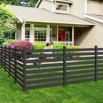 LUE BONA Ares 38 in. x 46 in. Green Garden Fence W/Post And No-Dig .