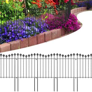 Oumilen Total 10 ft. L x 24 in. H, Rustproof Black Metal Fencing .