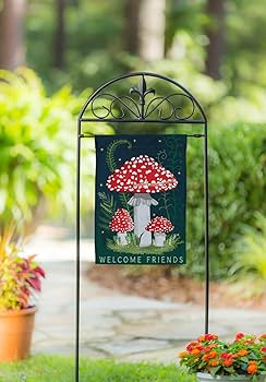 Amazon.com : Evergreen Flag Welcome Friends Mushroom Spring Garden .