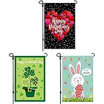 Amazon.com : 3 Pack Valentine Day Garden Flag St Patricks Day .