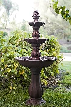 Amazon.com: XBrand 3-Tier Freestanding Waterfall Fountain w/Pump .