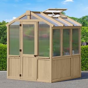 Yardistry Meridian 6.7 ft. x 6 ft. Garden Plant Greenhouse with .