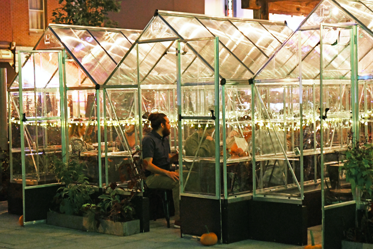 Harper's Garden adds greenhouses for outdoor dining | PhillyVoi