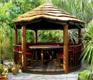 Outdoor living - Garden Design - Tropical garden buildings and .