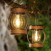 Amazon.com: Livinlarge 2 Pack Solar Outdoor Lanterns,Hanging Solar .