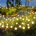 LETMY Solar Garden Lights - 4 Pack Upgraded Swaying Solar Lights .