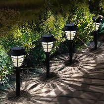 10 Pack Solar Pathway Lights Outdoor - Bright Solar Powered Garden .