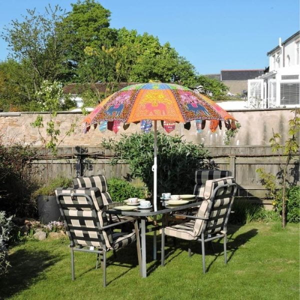 Indian Garden Umbrellas and handcrafted Boho Paraso