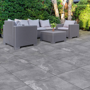 Yosemite Grey Porcelain Paving Slabs 60x60cx2cm | StoneSupersto