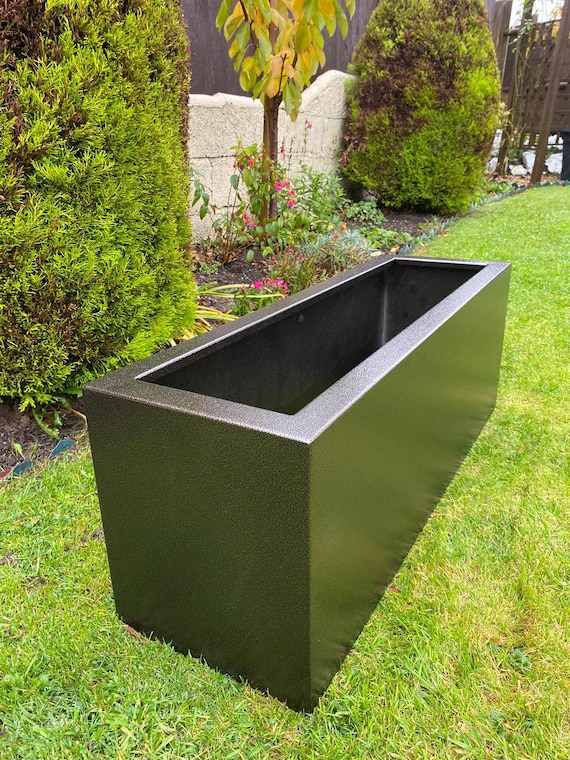 Bronze Extra Large Aluminium Metal Garden Planter Pot Trough .