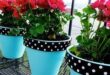 Guest Project: Flowered Wipes Container | Painted flower pots .