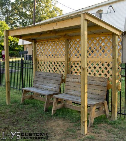 Dog Park Mini Shelter | Small garden shelter, Rustic pergola, Pergo