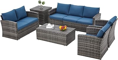 Amazon.com: PATIOJOY 7-Piece Patio Furniture Set, Outdoor .