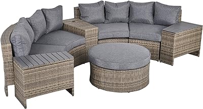 Amazon.com: SUNSITT Outdoor 7-Piece Half-Moon Sectional Furniture .