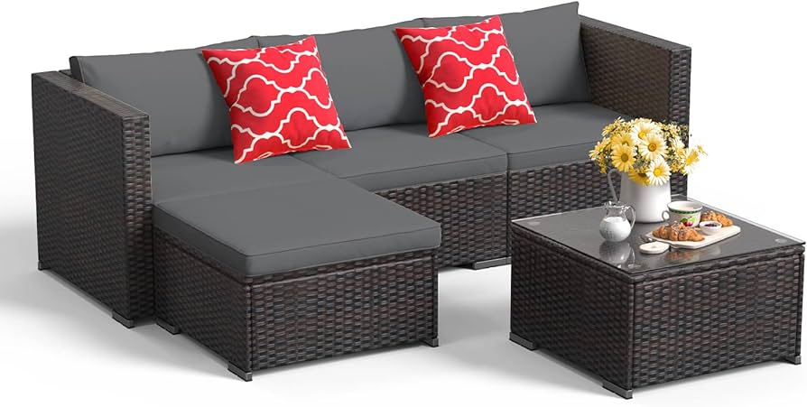 Amazon.com: Aiho Outdoor Patio Furniture Sets All Weather Outdoor .