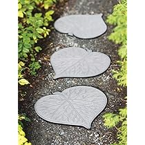 Amazon.com: PALM FIBRES Leaf Garden Stepping Stone | Decorative .