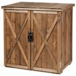 Gymax 30.5 in. W x 22 in. D x 28.5 in. H Outdoor Wooden Storage .