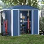 Kaikeeqli 6.5 ft. x 4 ft. Metal Outdoor Garden Storage Shed with .