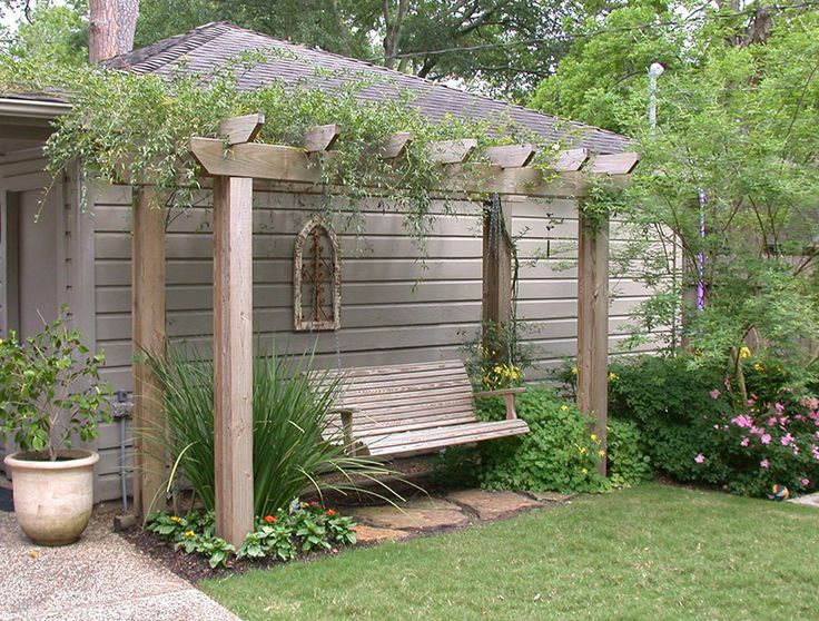 Gorgeous Garden Structure with Bench | Garden swing seat, Garden .