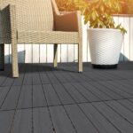 Pure Garden 1 ft. W x 1 ft. L 6 Patio Tiles Woodgrain Wood .