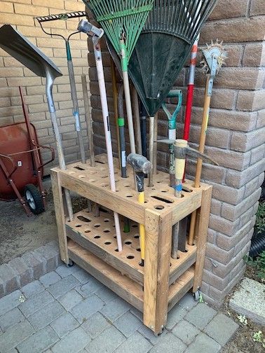 Build your own Garden Tool Rack! | Garden tool rack, Tool rack .