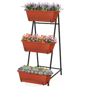 Oumilen Vertical Raised Garden Bed 3-Tiered Plastic Garden .