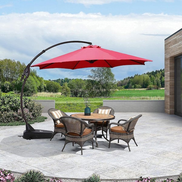 CASAINC 11 ft. Cantilever Patio Umbrella Large Outdoor Heavy Duty .