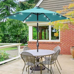 JOYESERY 7.5 ft. Solar LED Patio Umbrellas With Solar Lights and .