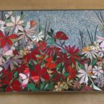 FLORAL GARDEN MOSAIC Wall Art Made to Order Bathroom Wall Relief .