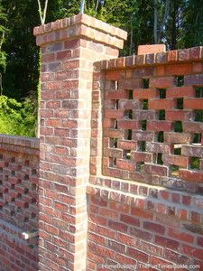 Garden brick wal