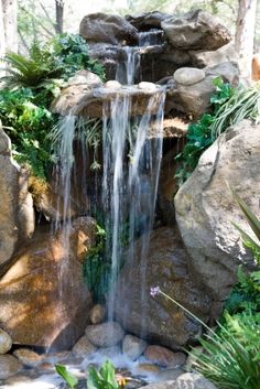 140 Garden Waterfalls ideas | garden waterfall, backyard, water .