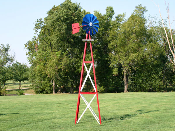 Small Backyard Windmill (Multiple Color Options) | Decorative Windmi