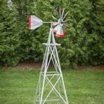 Amazon.com: 6 Ft Premium Aluminum Decorative Garden Windmill- Red .