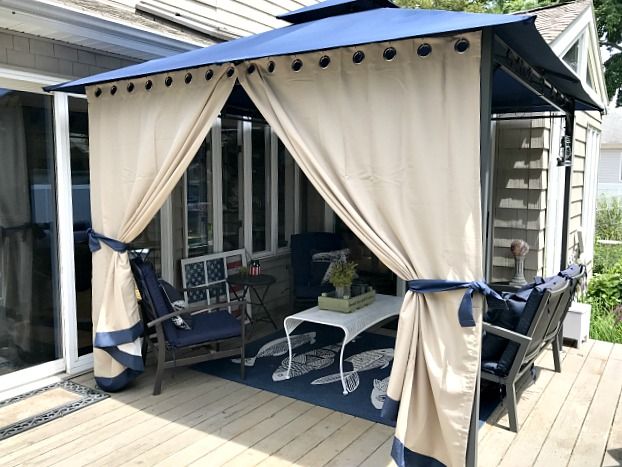 DIY Gazebo Curtains | Diy gazebo, Patio shade diy, Gazebo curtai