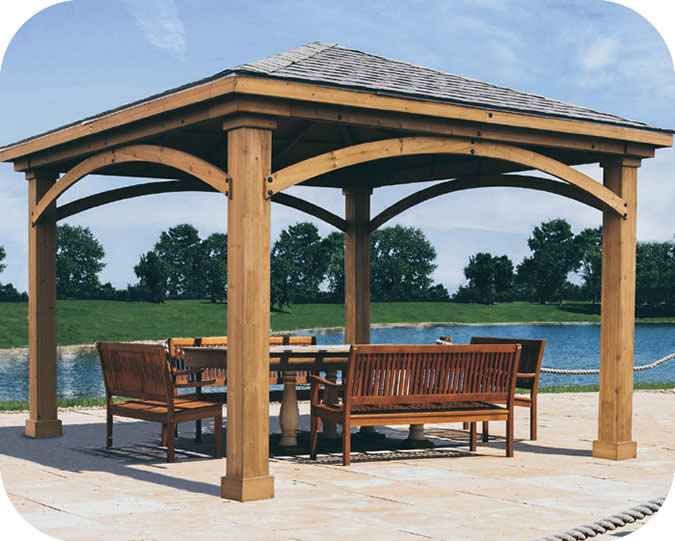 Handy Home Brezina 12x12 Cedar Gazebo Pavilion Kit (19360-