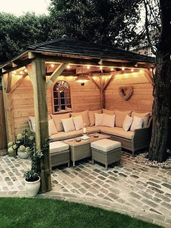 Gazebo Lighting Ideas For 2020 - A Nest With A Yard | Patio gazebo .