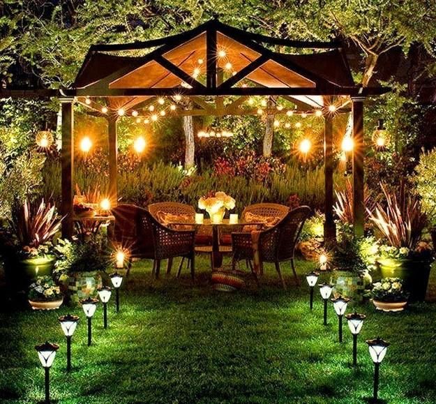 Decorating with Outdoor Lights to Romanticize Backyard Designs .