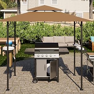 Amazon.com : Grill Gazebo 8X 5 FT Double Tiered BBQ Gazebo Grill .