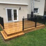 Ground level deck with aluminum railing - Fence and Deck | Small .